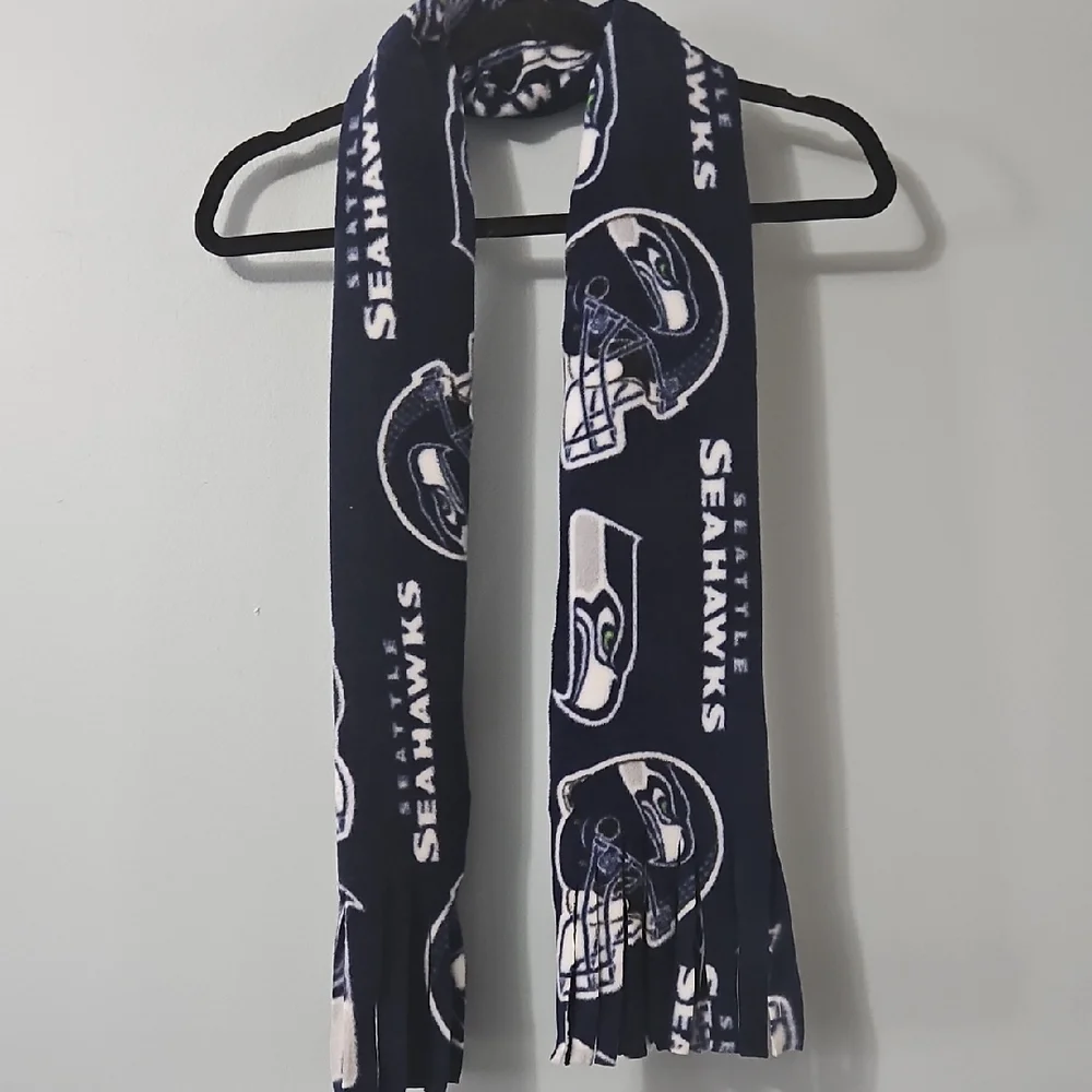 Seattle Seahawks Navy Blue Blanket Style Scarf 11.5x60